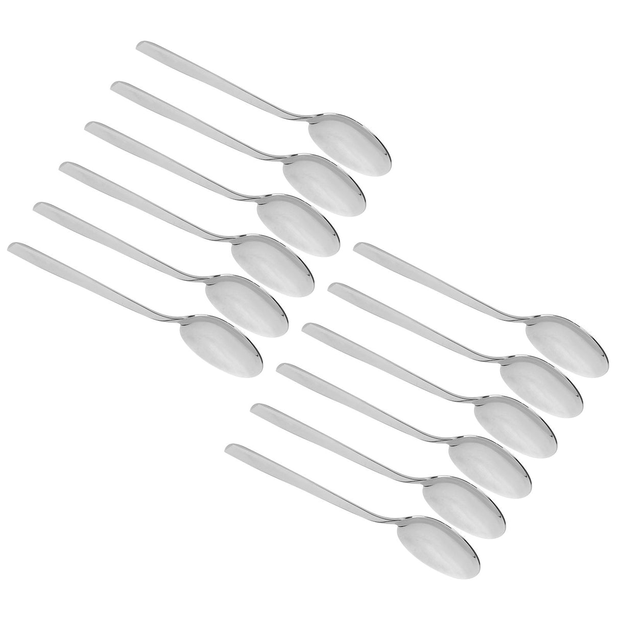 12Pcs Long Handle Dessert Spoon 316 Stainless Steel Soup Coffee Stirring Spoon Cutlery
