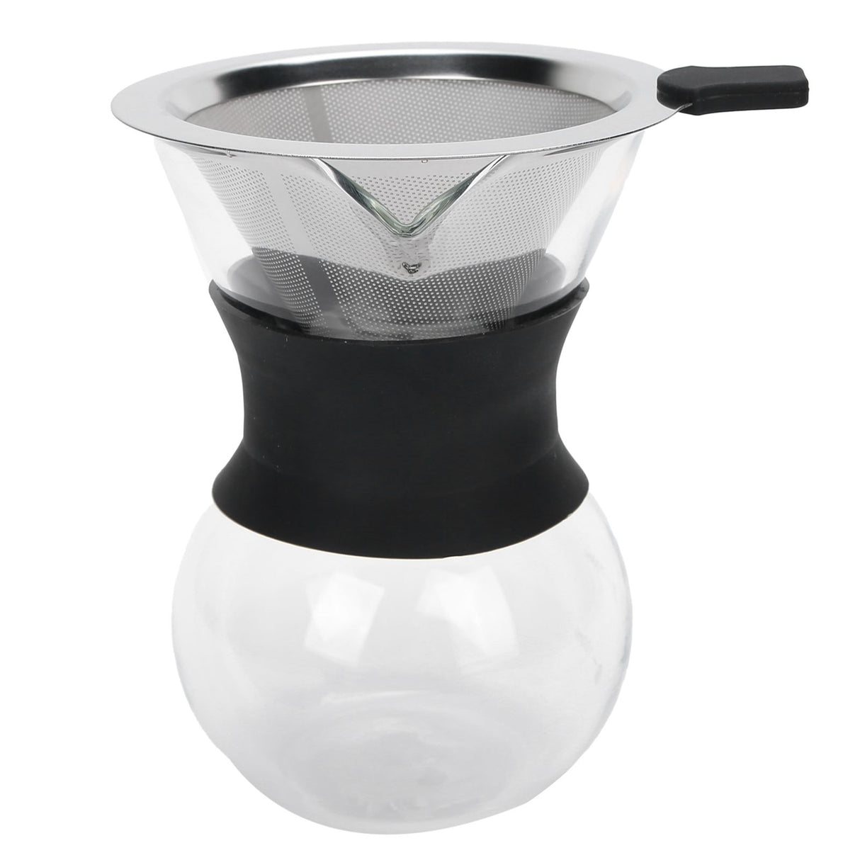 Reusable Glass Coffee Pot with Stainless Steel Filter Manual Drip Coffee Maker Set200ml