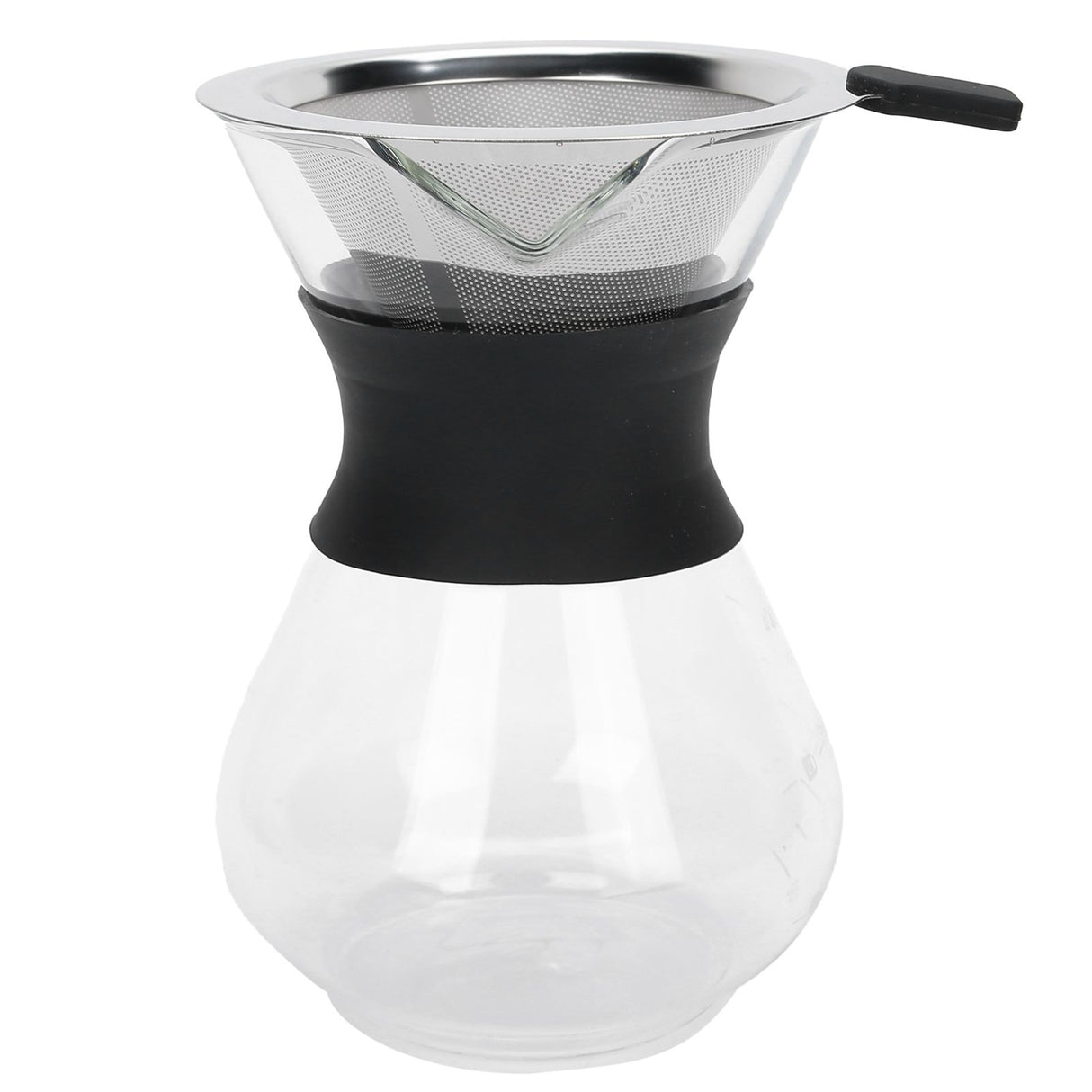 Reusable Glass Coffee Pot with Stainless Steel Filter Manual Drip Coffee Maker Set400ml