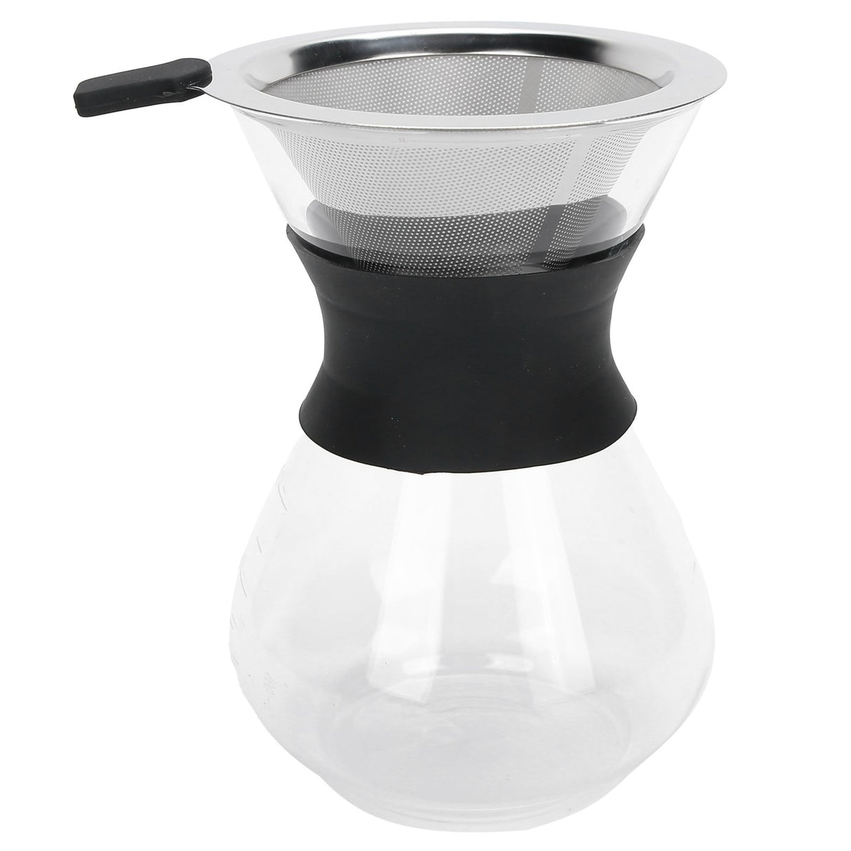 Reusable Glass Coffee Pot with Stainless Steel Filter Manual Drip Coffee Maker Set400ml