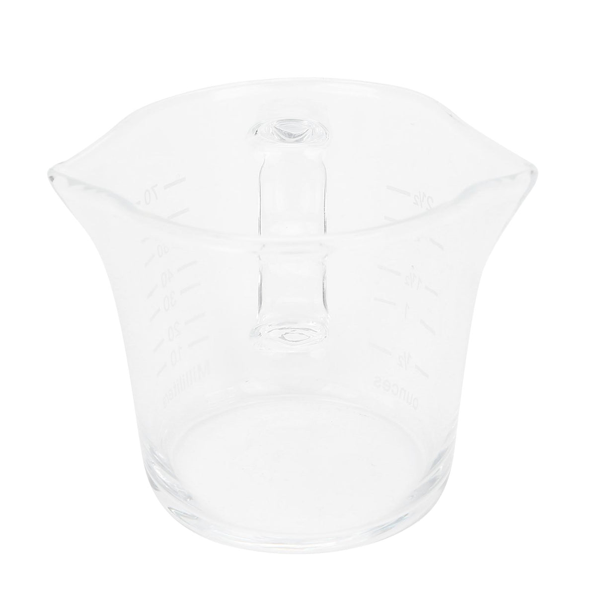 Coffee Cup with Double Spouts Scale Hand Made Borosilicate Glass Measuring Cup 70ml