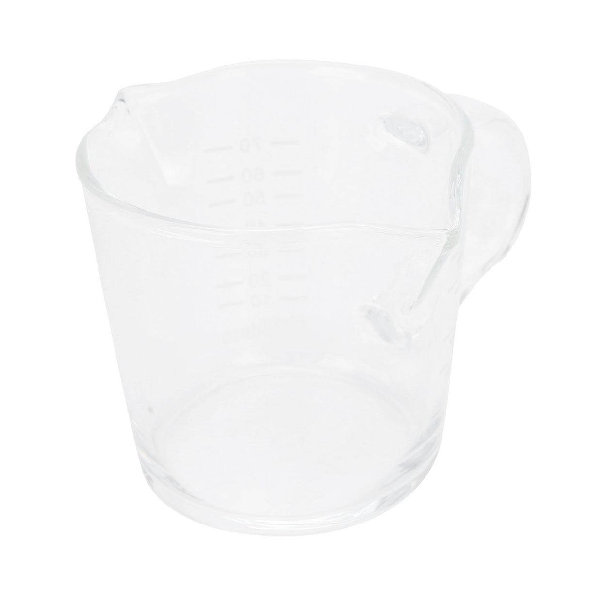 Coffee Cup with Double Spouts Scale Hand Made Borosilicate Glass Measuring Cup 70ml
