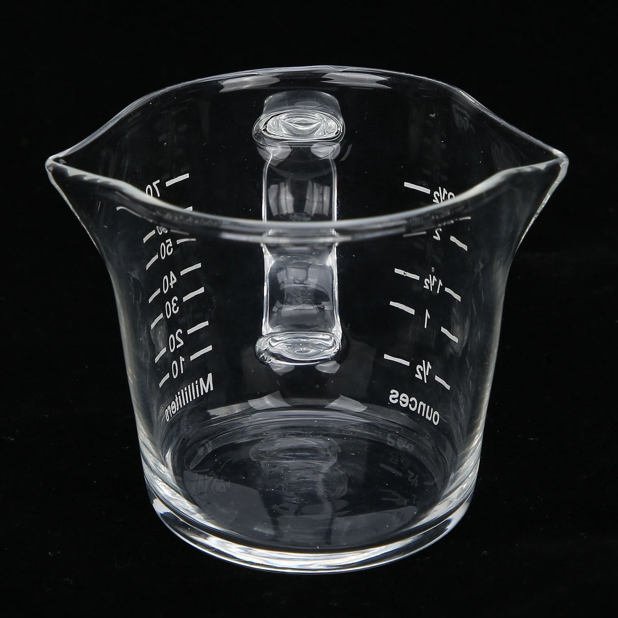 Coffee Cup with Double Spouts Scale Hand Made Borosilicate Glass Measuring Cup 70ml
