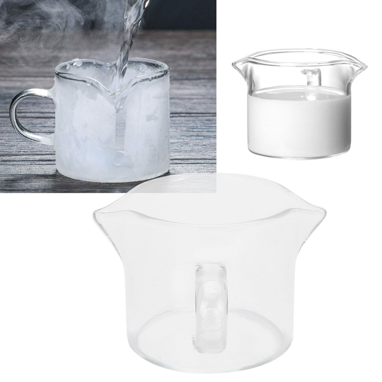 Heat Resistant Glass Measuring Cup Small Milk Coffee Double Mouthed Ounce Cup Kitchen Supplies