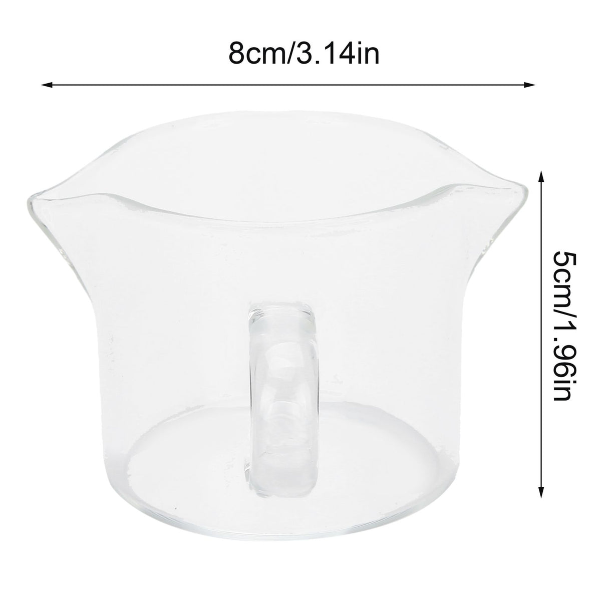 Heat Resistant Glass Measuring Cup Small Milk Coffee Double Mouthed Ounce Cup Kitchen Supplies