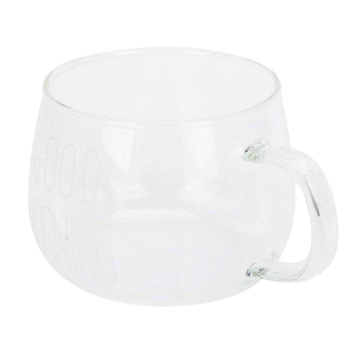 Coffee Cup Transparent Borosilicate Glass Mug with Handle for Milk Tea Cocktail BeverageWhite Label