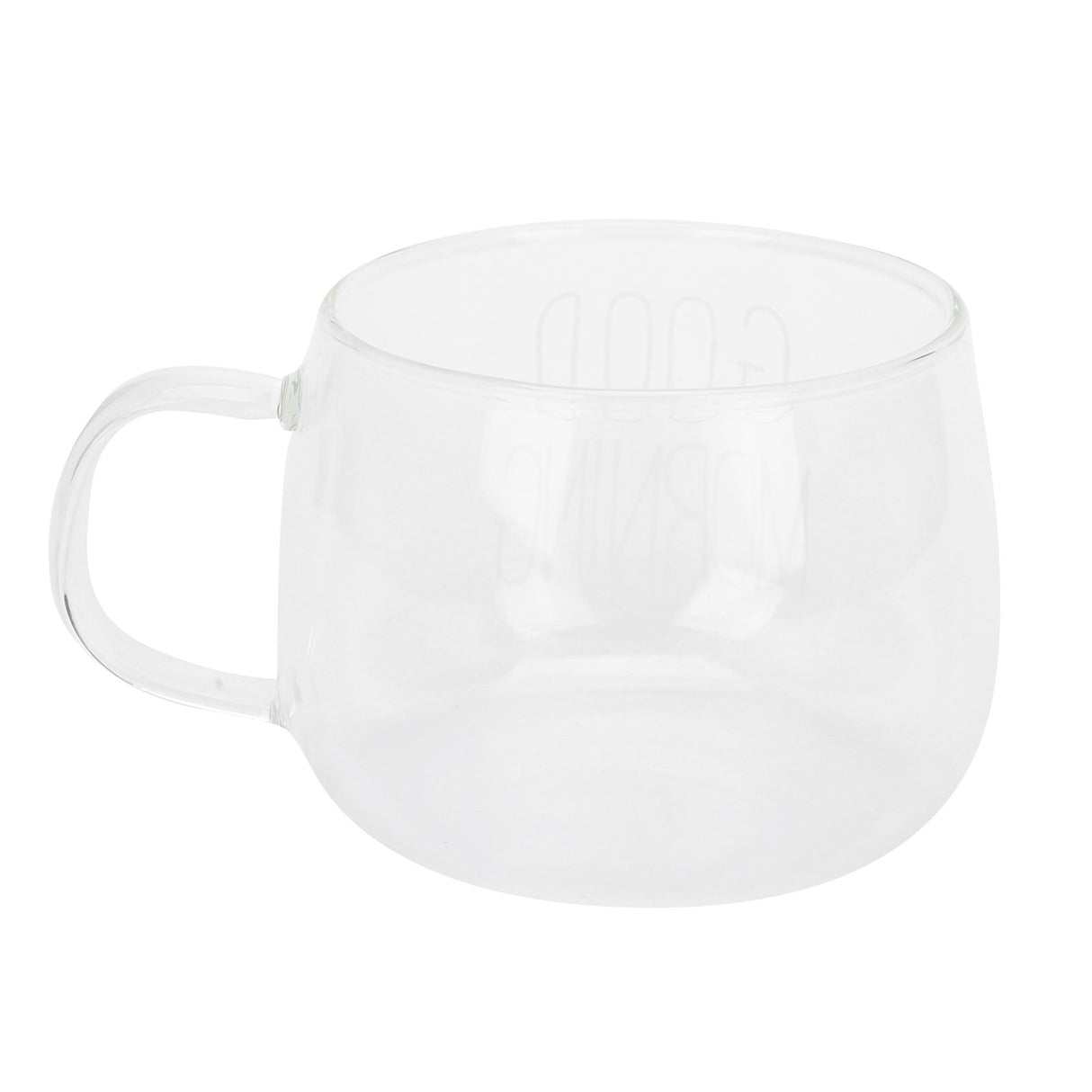 Coffee Cup Transparent Borosilicate Glass Mug with Handle for Milk Tea Cocktail BeverageWhite Label