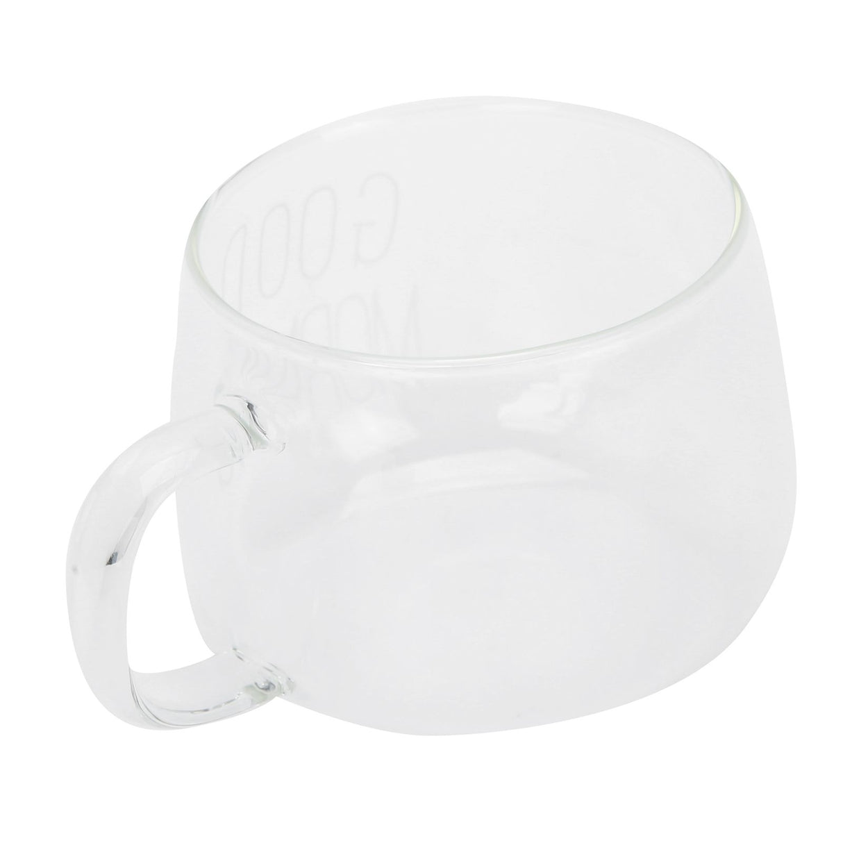 Coffee Cup Transparent Borosilicate Glass Mug with Handle for Milk Tea Cocktail BeverageWhite Label