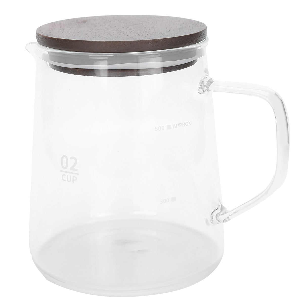 Coffee Pot with Lid HeatResistant Glass Heat Insulation Handle Kettle for Tea Milk Juice(500ml )