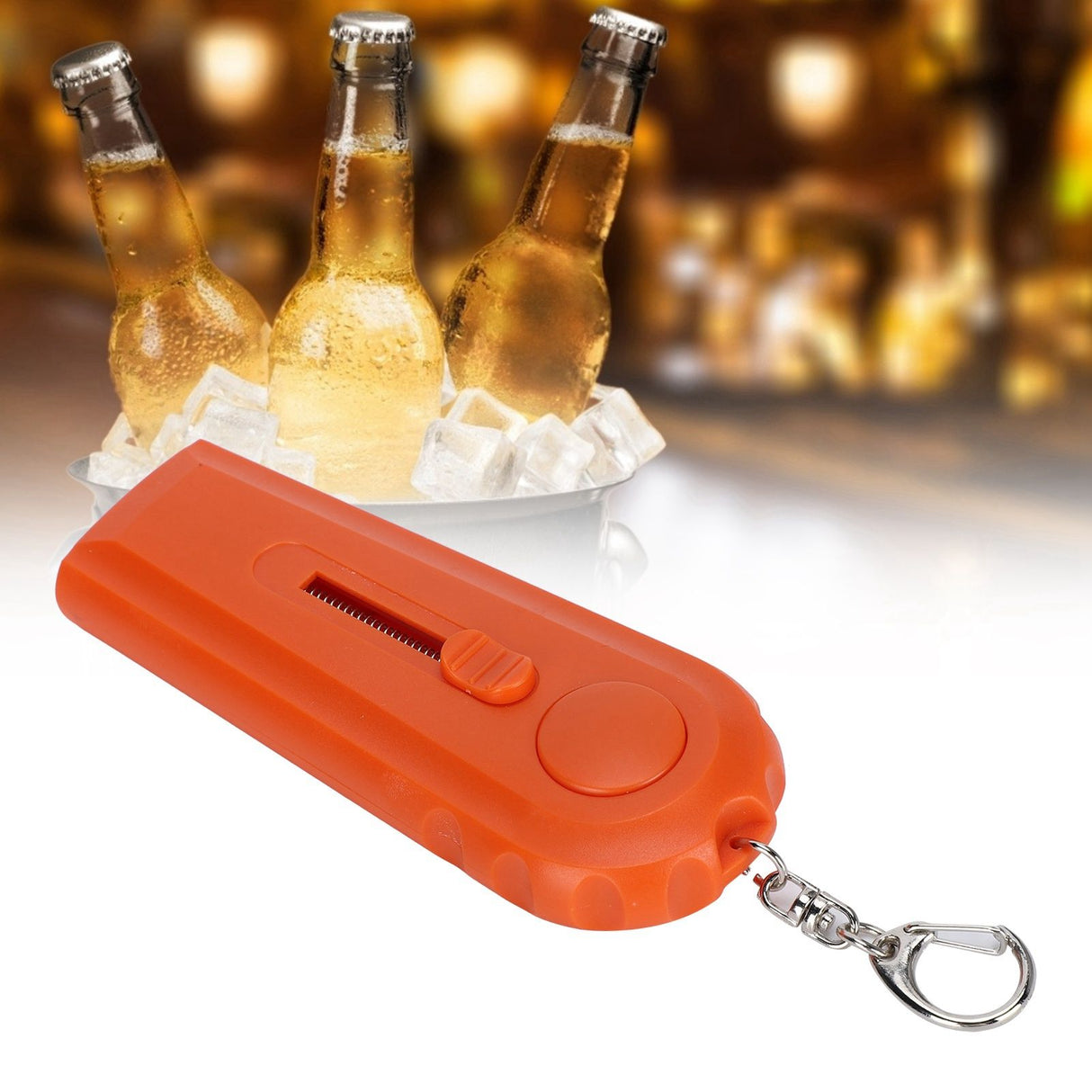 Innovative Bottle Opener Launcher Type Portable Beer Bottle Cap Opener Bar Kitchen ToolOrange