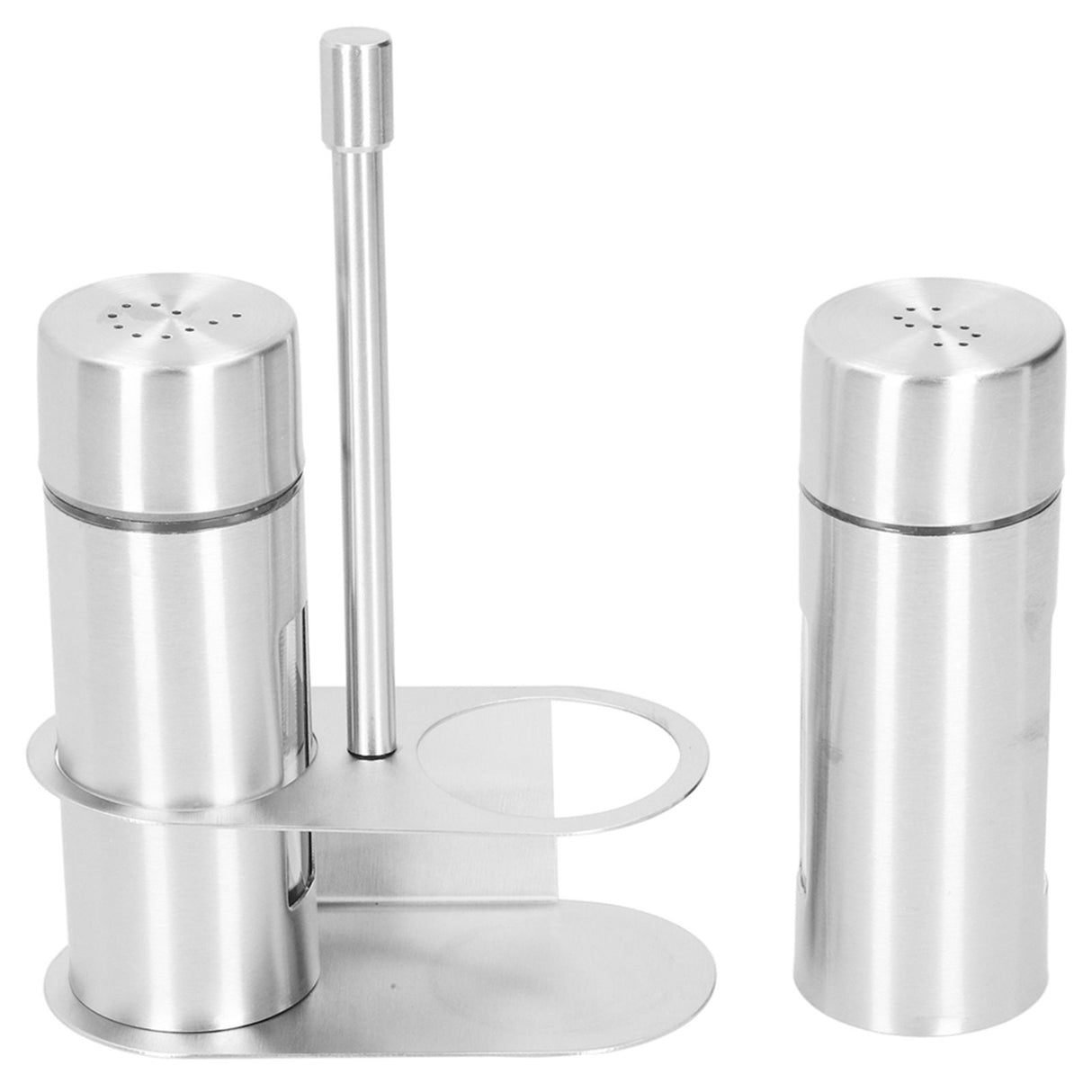 Condiment Container 304 Stainless Steel Seasoning Pots Set with Storage Rack Kitchen Supplies L