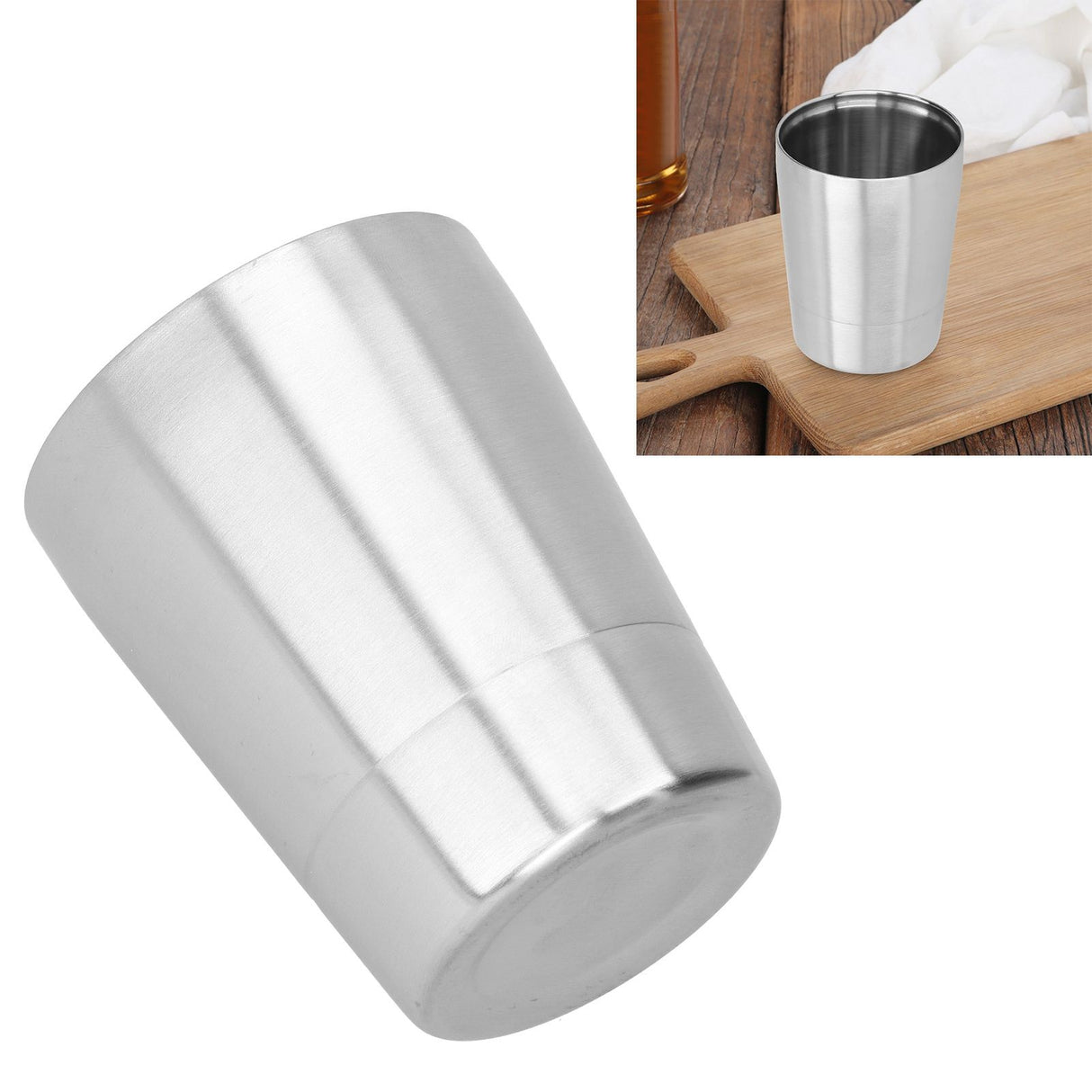 260ml Beer Cup Stainless Steel Water Tea Milk Coffee Cups Mugs for Camping Picnic BBQ