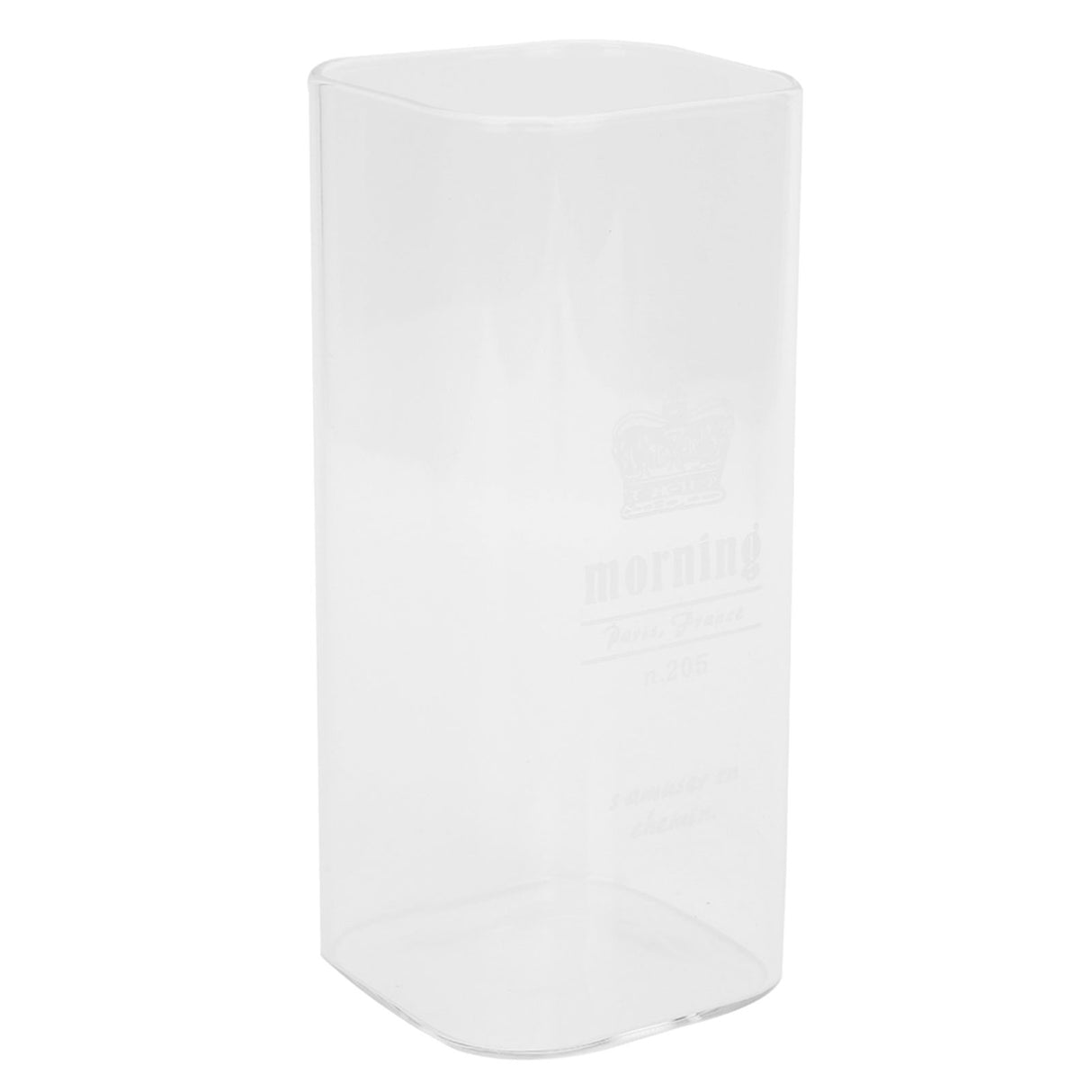 400ml Water Cup Square Heat-Resistant Glass Mug Beverage Milk Breakfast Cup DrinkwareCrown Pattern