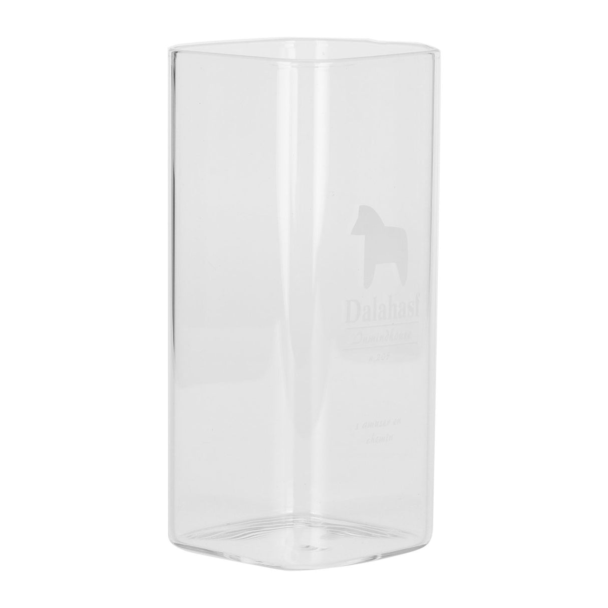 400ml Water Cup Square Heat-Resistant Glass Mug Beverage Milk Breakfast Cup DrinkwareHorse Pattern