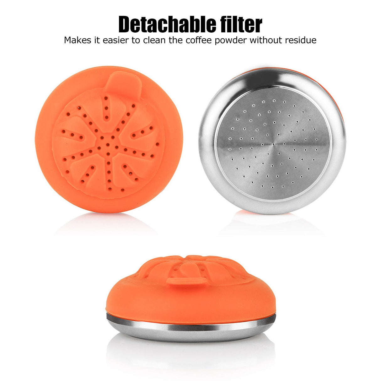 Refillable Coffee Capsule Reusable Coffee Filter Cup with Brush Spoon Clip Fit for Didiesse