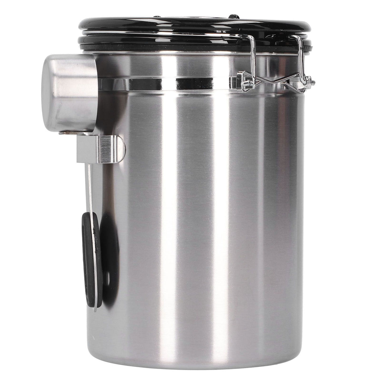 Coffee Bean Container with Exhaust Valve Tea Leaf Storage Canister for Kitchen Use(Silver Spoon 1.8L (Filled 750g Coffee Bean))