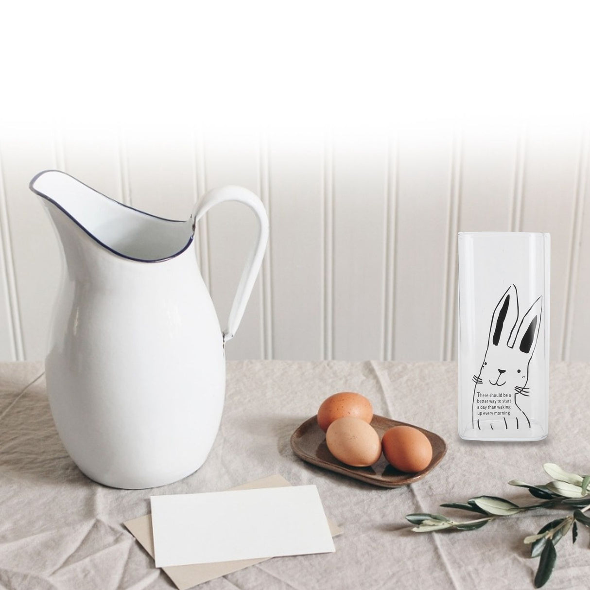 400ml Printed Pattern Milk Glass Mugs Tea Coffee Breakfast Milk Glass Cup DrinkwareRabbit