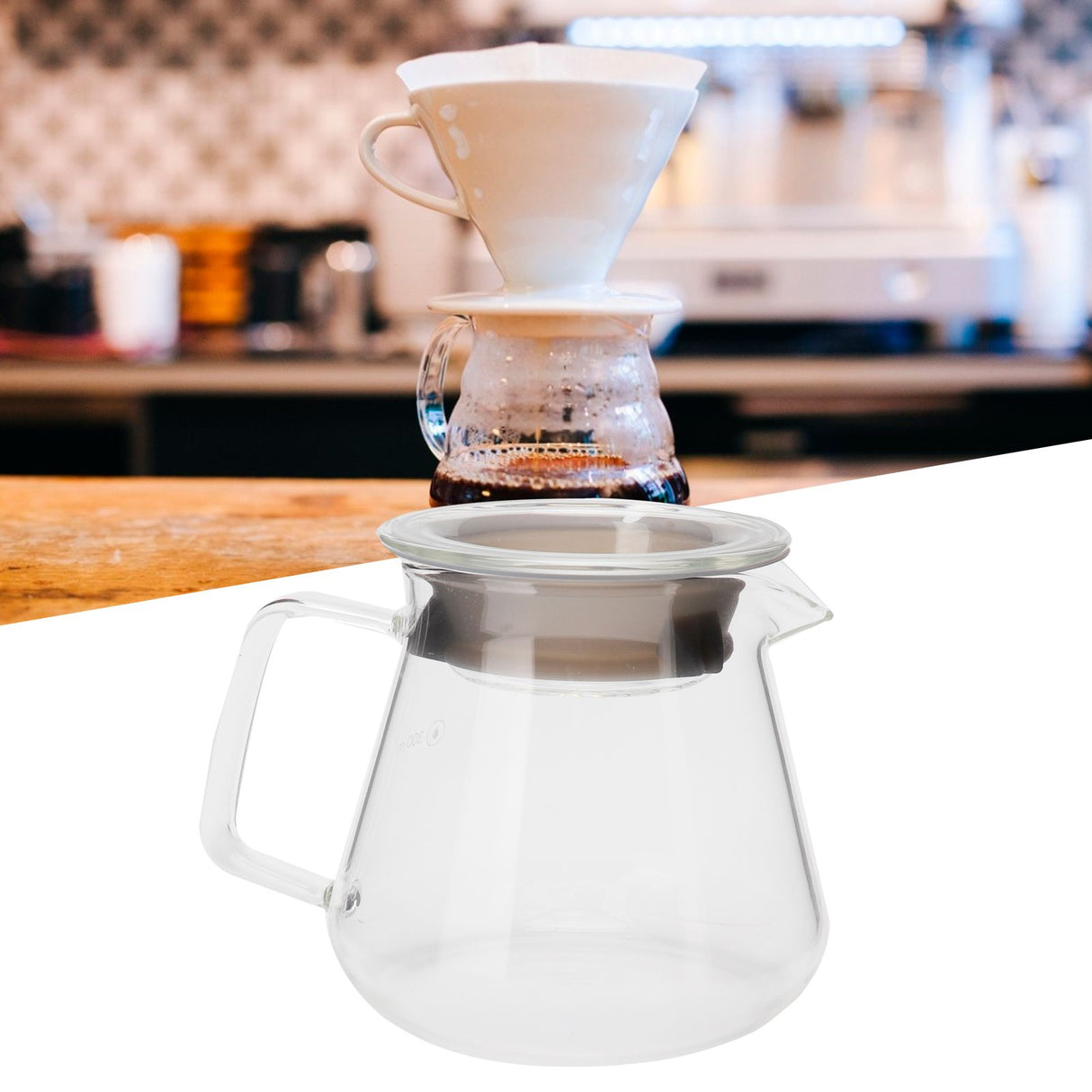 Glass Pour Over Coffee Maker Coffee Pot Kettle for Home Office Cafe Shop Supplies300ml