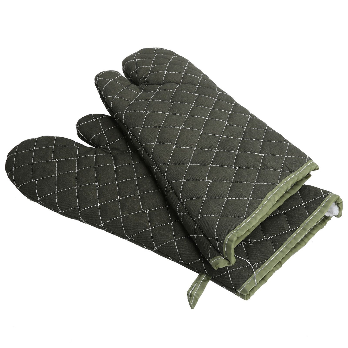 Baking Gloves Green Cotton Thick Heat Resistant Gloves for Electric Oven Kitchen Accessory
