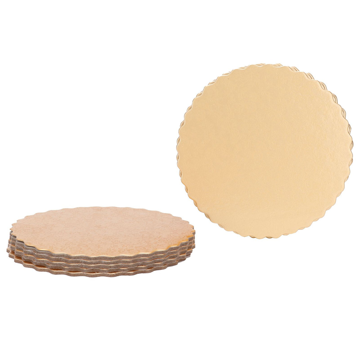 10PCS Double Sided Pattern Round Cake Boards Reusable Cake Trays for Wedding Birthday Party(6in )