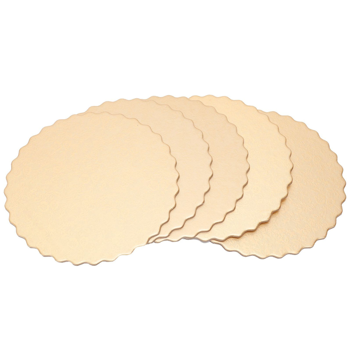 10PCS Double Sided Pattern Round Cake Boards Reusable Cake Trays for Wedding Birthday Party(12 pouces )