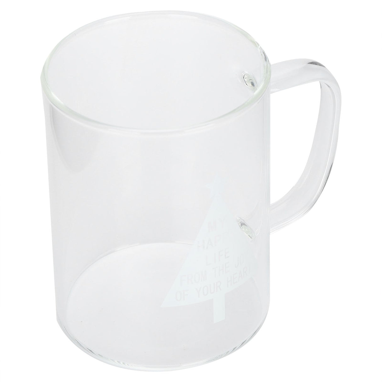 350ml Transparent Milk Cup Coffee Mug Tea Glass Drinkware with Handle for Kitchen SuppliesPine