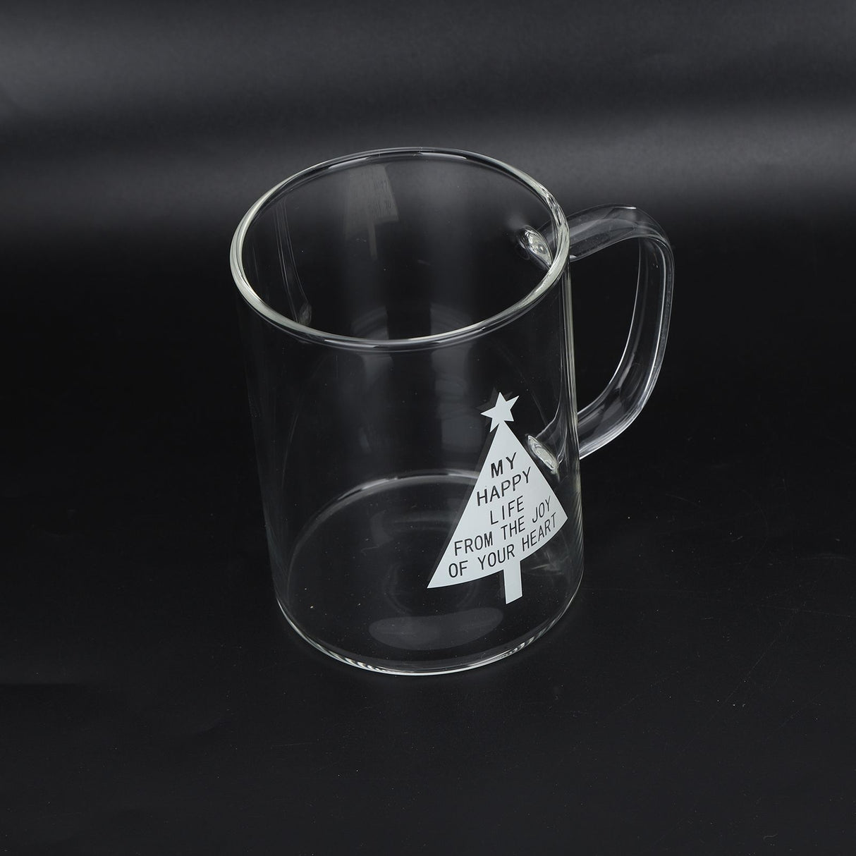 350ml Transparent Milk Cup Coffee Mug Tea Glass Drinkware with Handle for Kitchen SuppliesPine