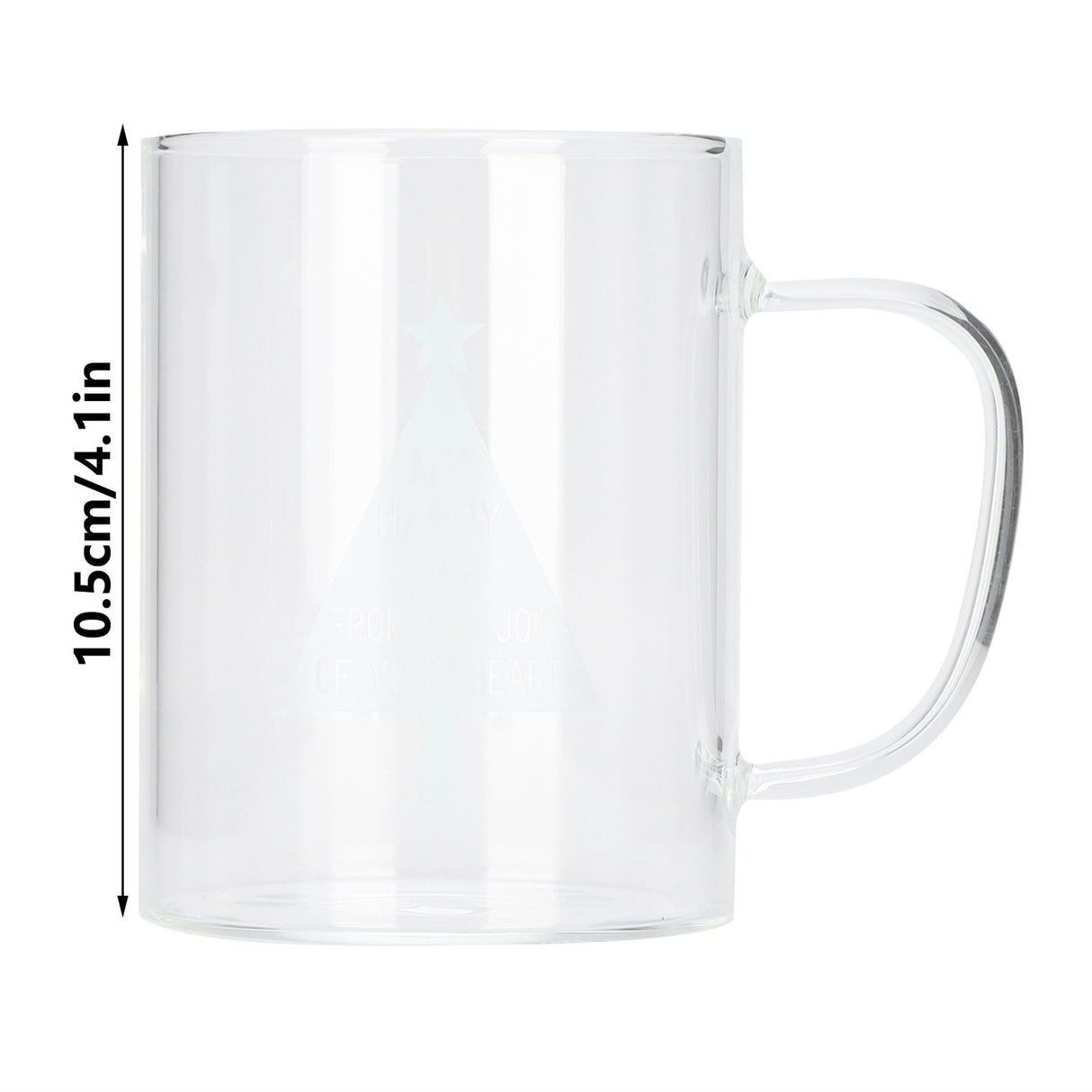 350ml Transparent Milk Cup Coffee Mug Tea Glass Drinkware with Handle for Kitchen SuppliesPine