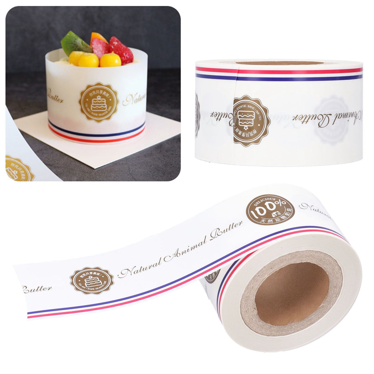 8cm 70M Cartoon Mousse Edge Wrapping Cake Collar Surrounding Wrap Baking ToolAnimal