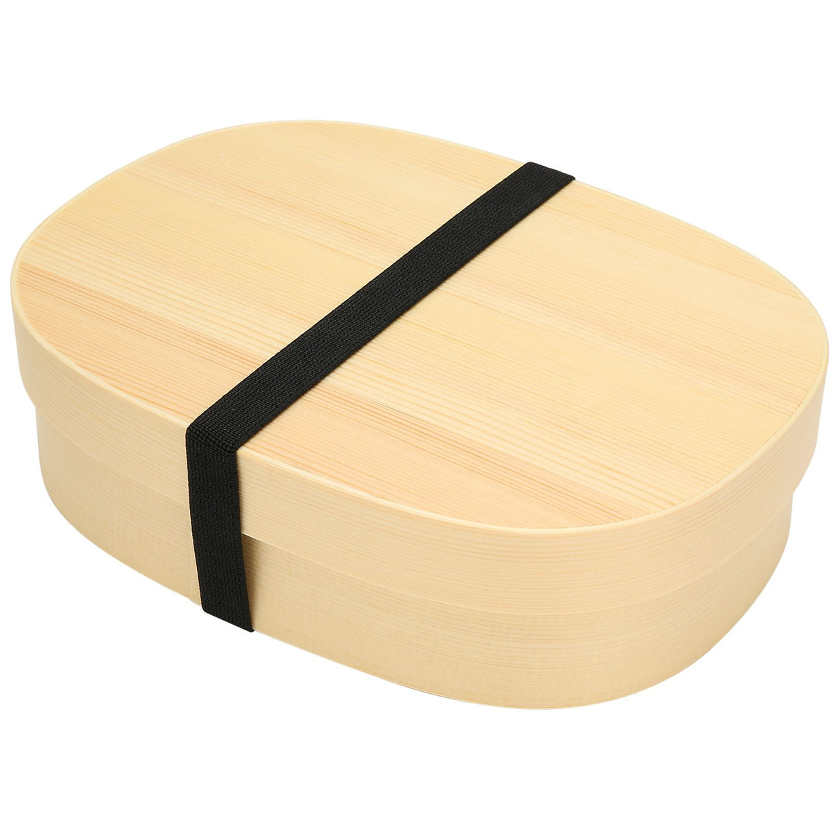 Lunch Box Portable Japanese Style Single Layer Wooden Food Sushi Container Tablewares