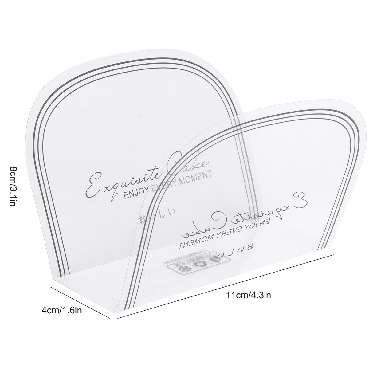 100Pcs Cake Edge Wrap Semicircle Transparent Cake Mousse Baking Collar Accessory