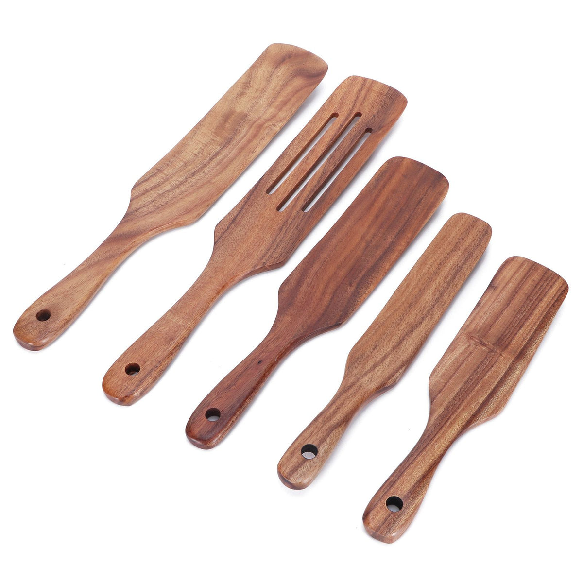5Pcs/Set Wooden Spatulas Turner Cooking Utensil Kit Tableware Kitchen Accessories