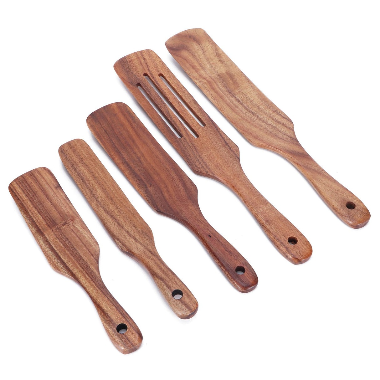 5Pcs/Set Wooden Spatulas Turner Cooking Utensil Kit Tableware Kitchen Accessories