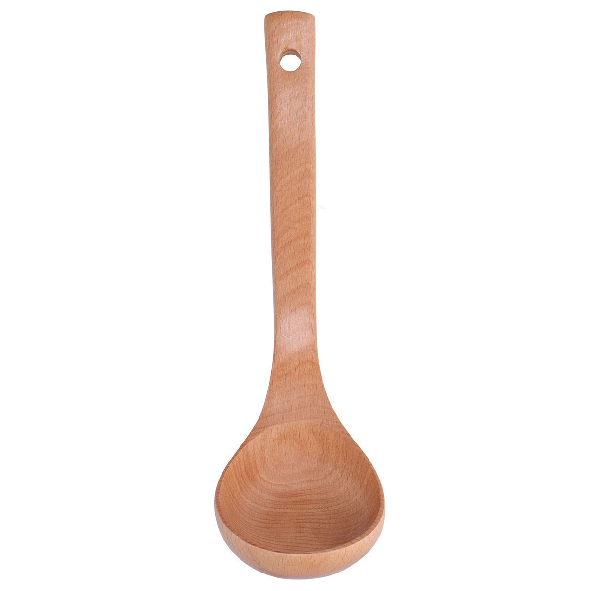 Soup Wooden Spoon with Hanging Hole Long Handle Lightweight 27.5x7.5cm/10.8x2.9in