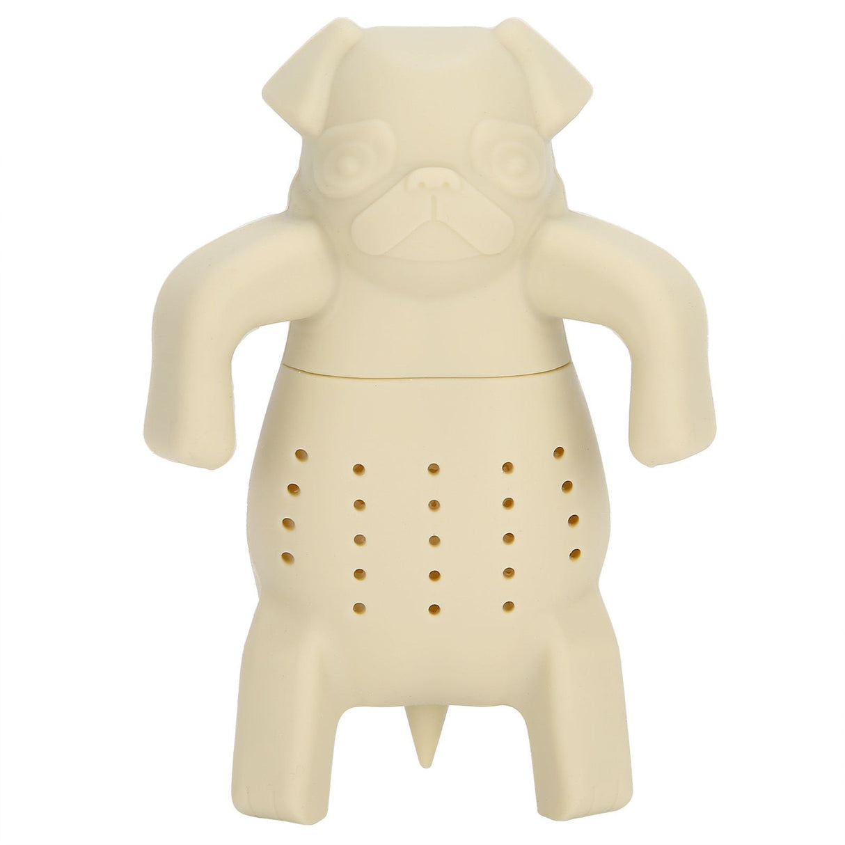 Cute Dog Shape Tea Strainer Silicone Tea Leaf Infuser Filter for Home Office Use Beige