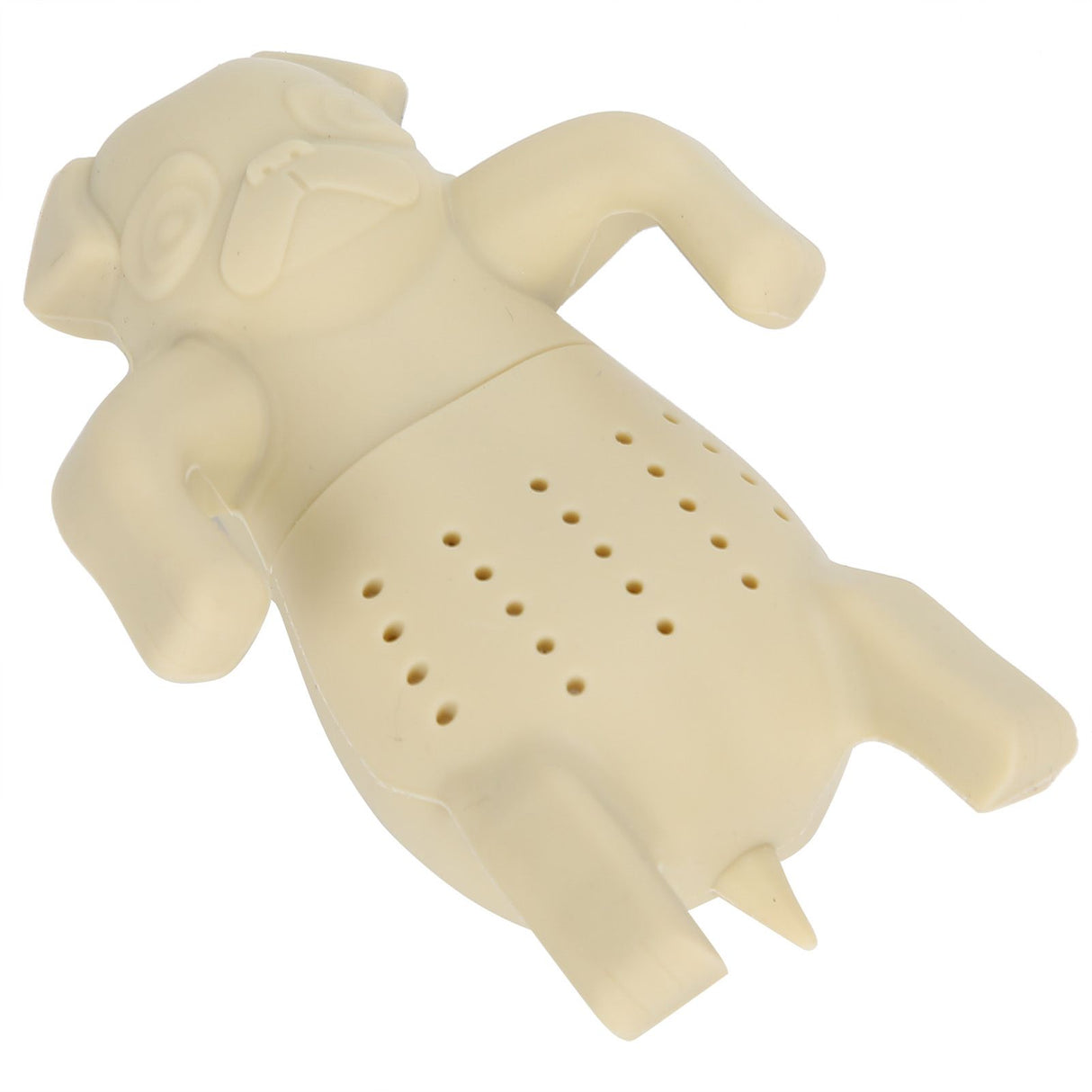 Cute Dog Shape Tea Strainer Silicone Tea Leaf Infuser Filter for Home Office Use Beige