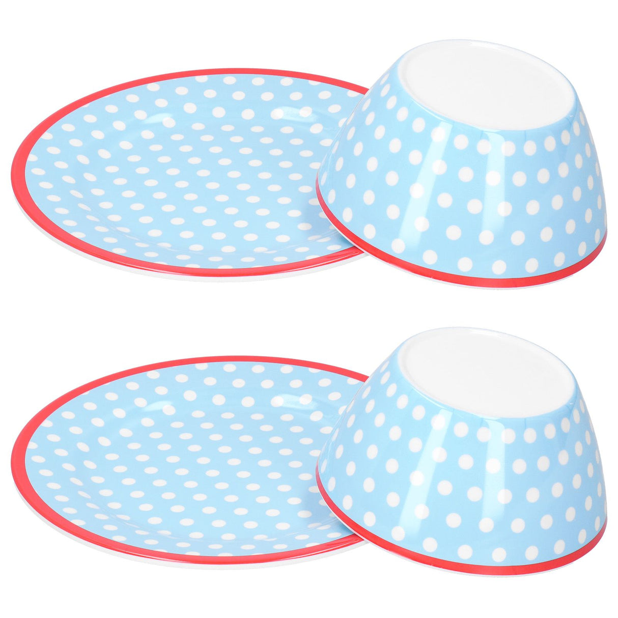 4Pcs/Set Salad Fruit Plate Dish Bowl Set Dinnerware Tableware for Home Restaurant Supplies
