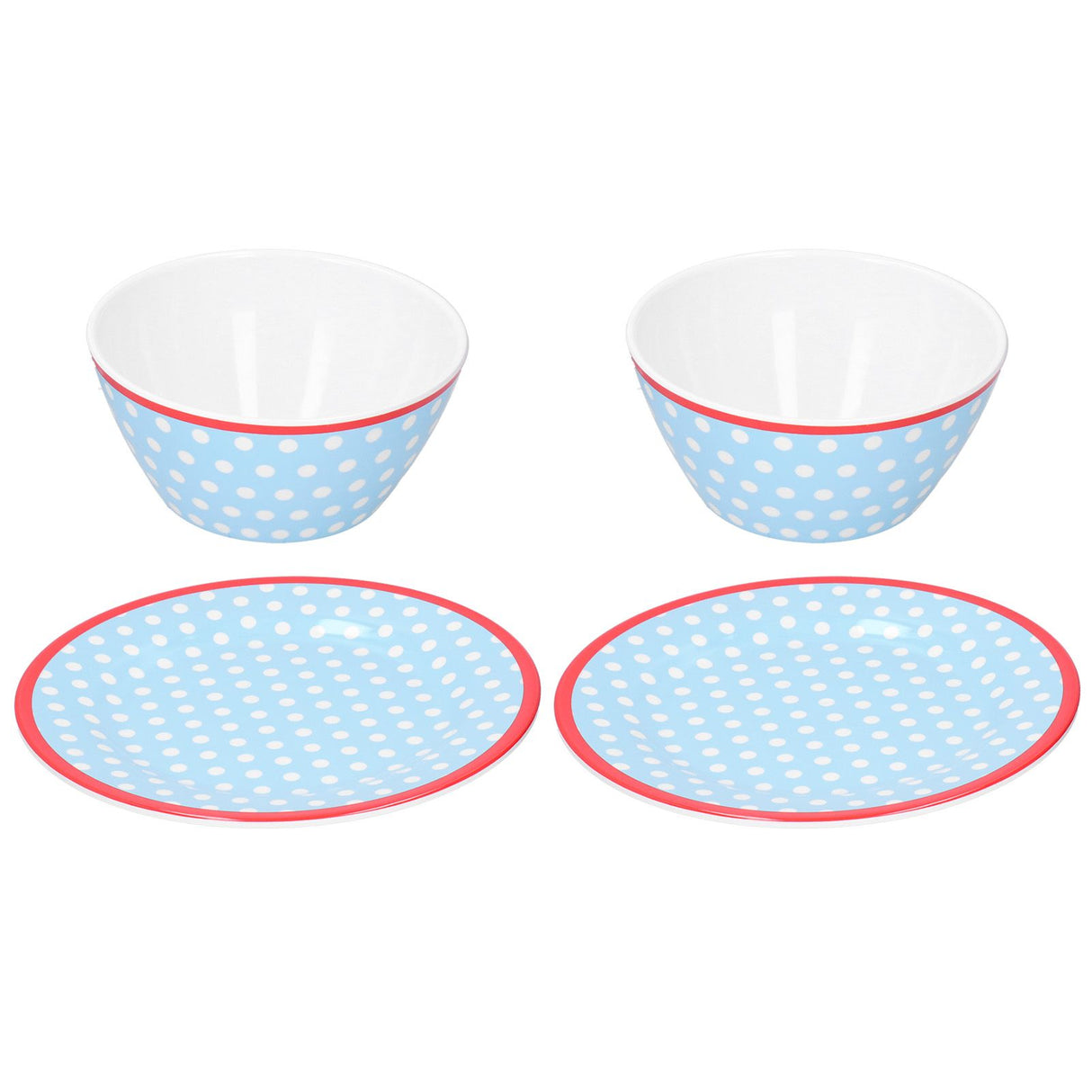 4Pcs/Set Salad Fruit Plate Dish Bowl Set Dinnerware Tableware for Home Restaurant Supplies