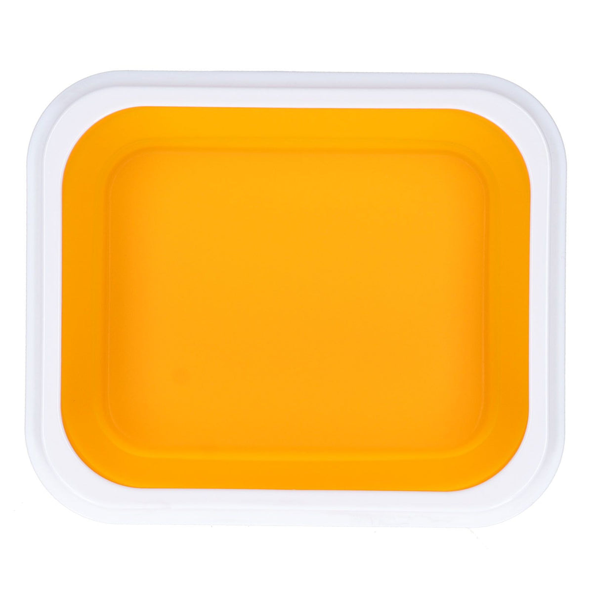 Silicone Insulation Box Portable Lunch Box with Integrated Fork Spoon for Office SchoolOrange 600ML