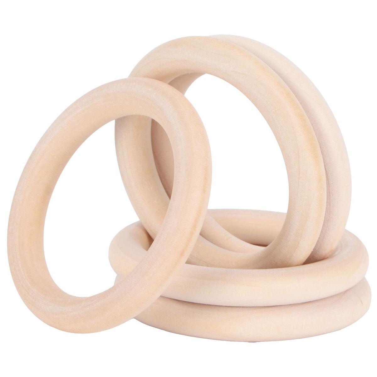 20Pcs Wood Baby Natural Teething Rings DIY Jewelry Circle Pendant Craft Making Accessory70mm