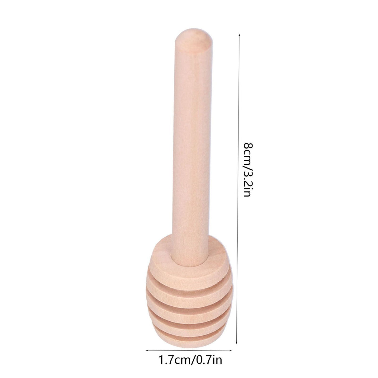 50PCS 8CM Wood Honey Dipper Sticks Honey Stirrer Dispensing Wand for Wedding Party Favors