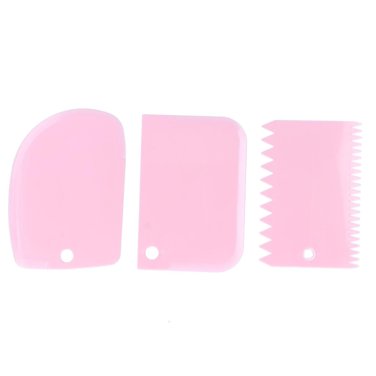 3PCS/Set Cake Cream Scraper Dough Pasty Cutters Scraper Kitchen Tool DIY Baking ToolPink