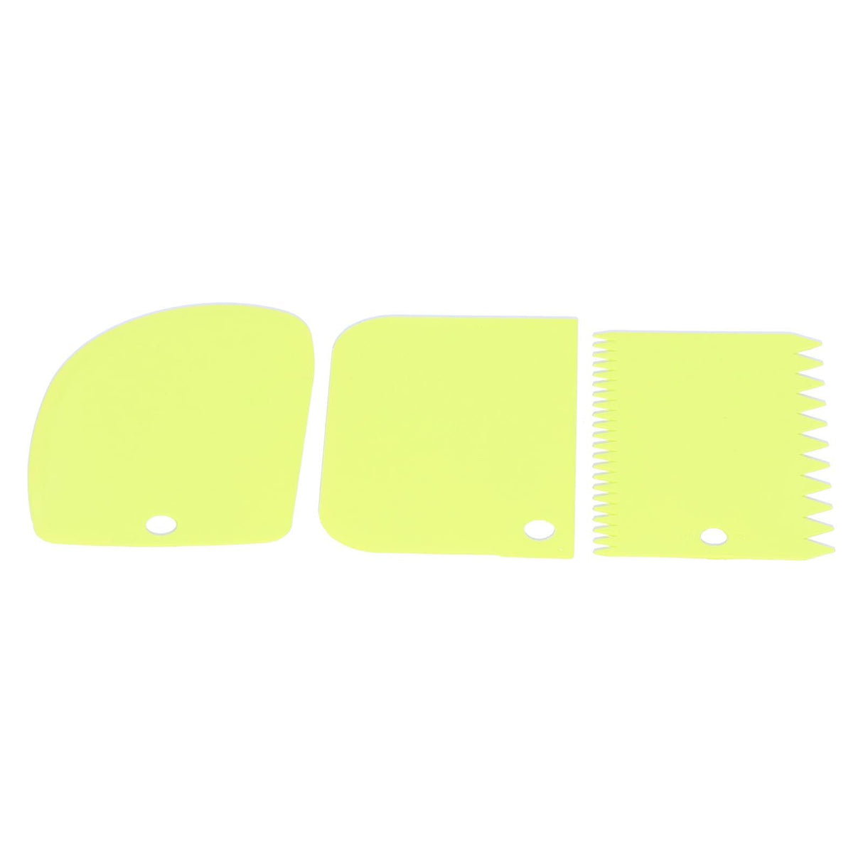 3PCS/Set Cake Cream Scraper Dough Pasty Cutters Scraper Kitchen Tool DIY Baking ToolGreen