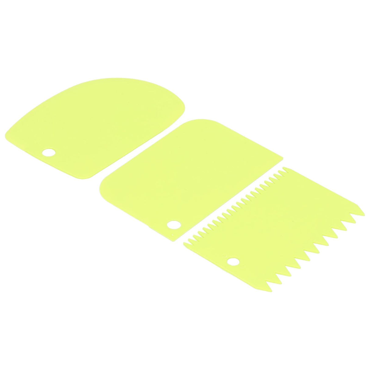 3PCS/Set Cake Cream Scraper Dough Pasty Cutters Scraper Kitchen Tool DIY Baking ToolGreen