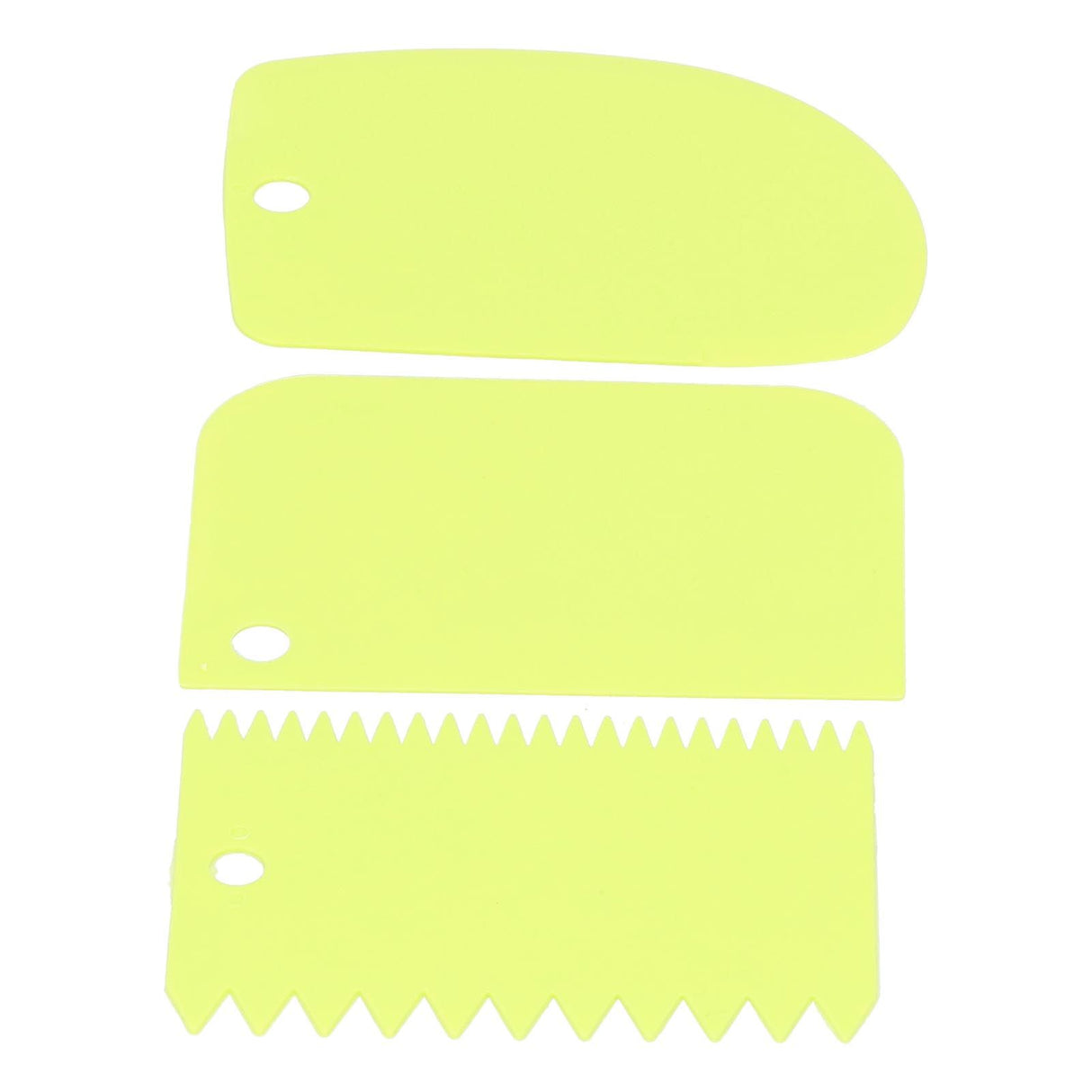 3PCS/Set Cake Cream Scraper Dough Pasty Cutters Scraper Kitchen Tool DIY Baking ToolGreen