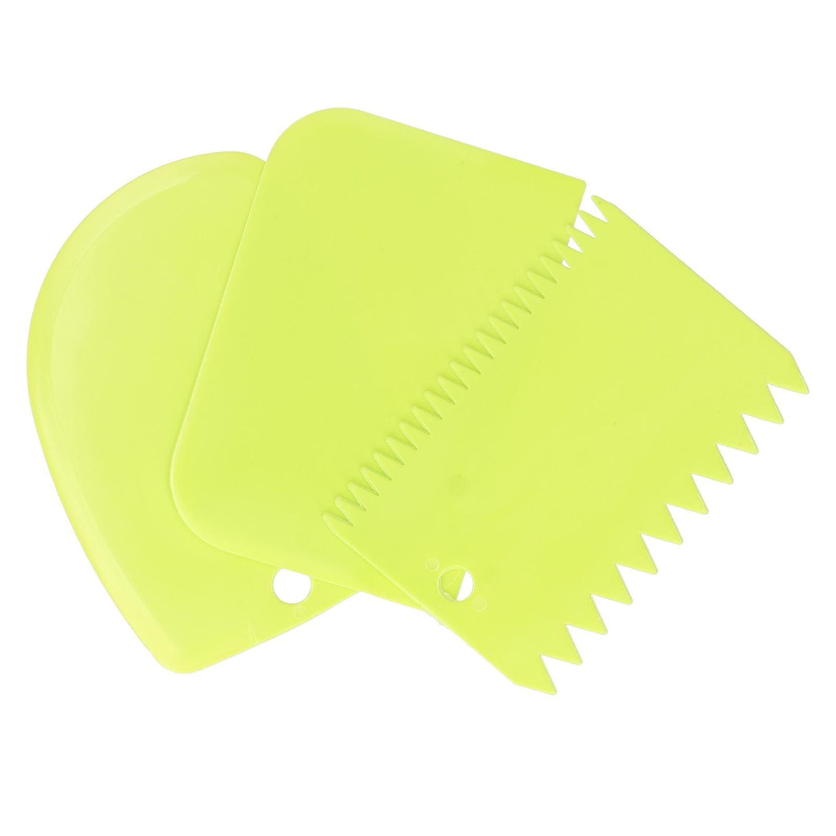 3PCS/Set Cake Cream Scraper Dough Pasty Cutters Scraper Kitchen Tool DIY Baking ToolGreen
