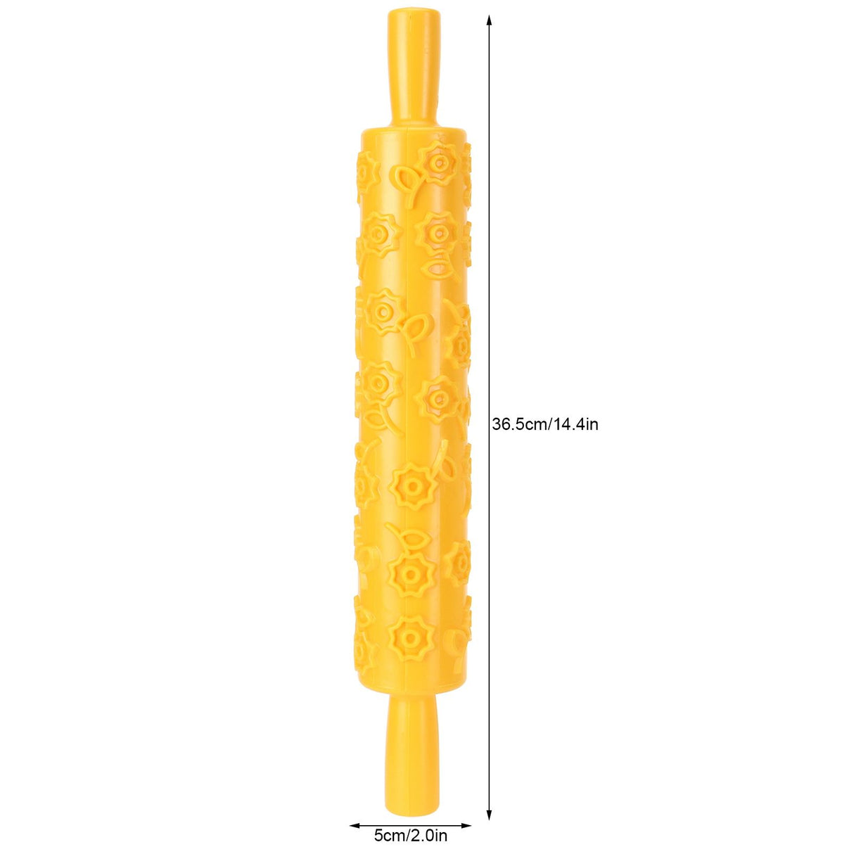 Fondant Cake Embossing Rolling Pin Baking Dough Roller Cookies Biscuits Decorating ToolFlower Pattern