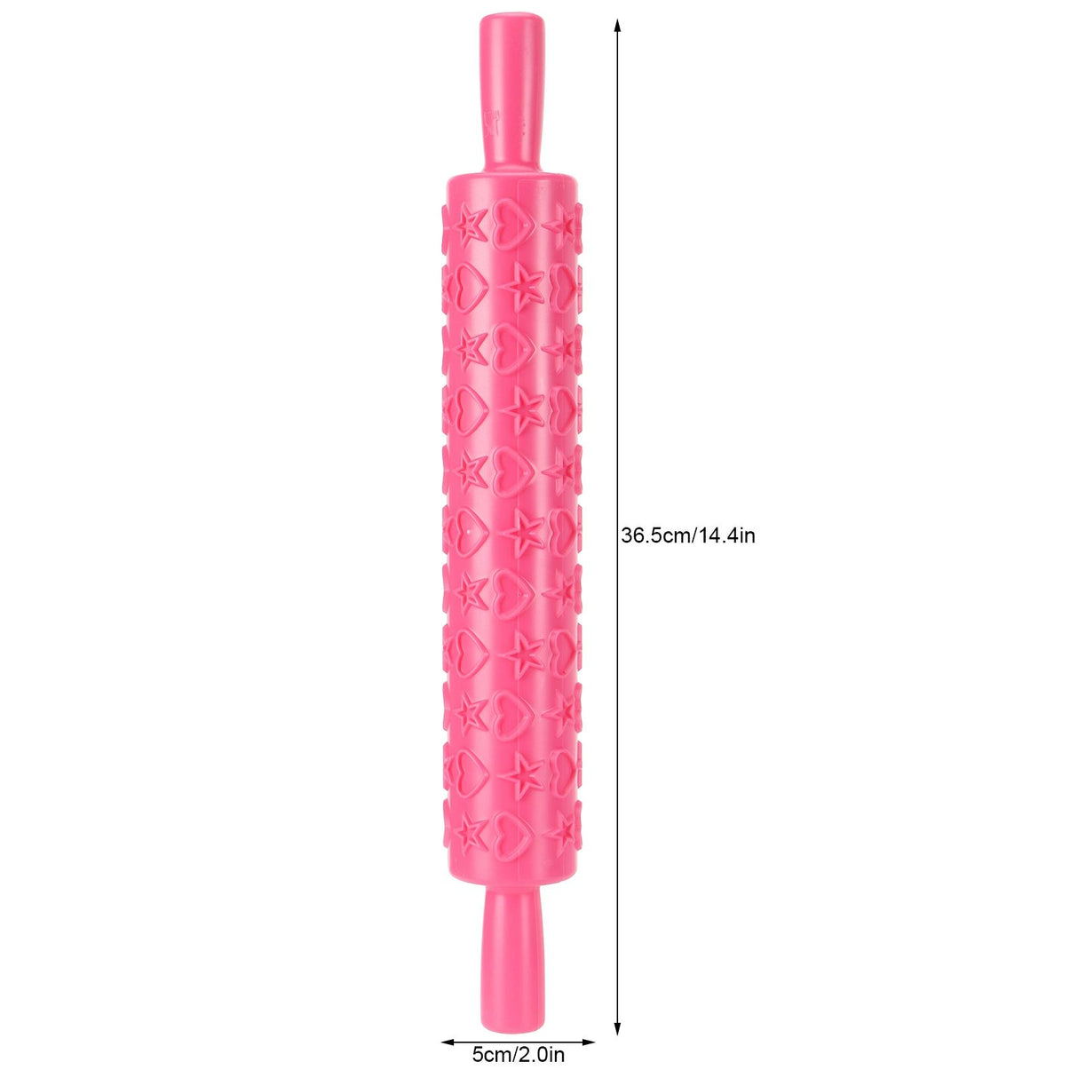 Fondant Cake Embossing Rolling Pin Baking Dough Roller Cookies Biscuits Decorating Tool(FivePointed Star )