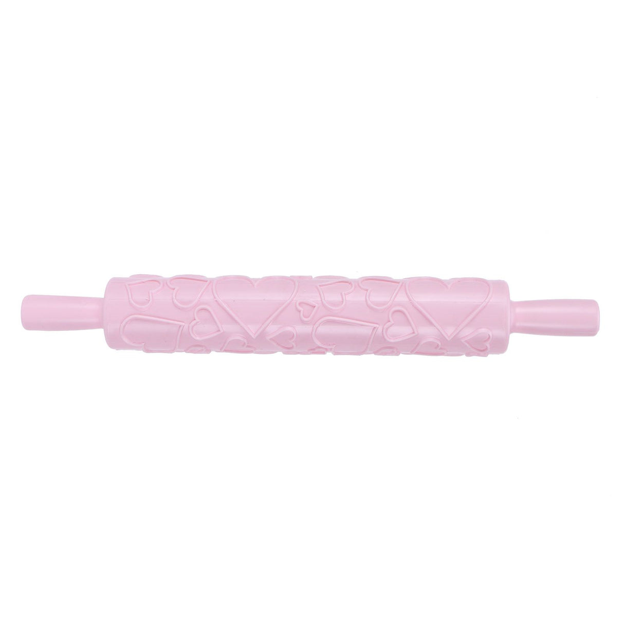 Fondant Rolling Pin Plastic Embossed Roller for Cookies Biscuits Pastry Cake Decoration(HeartShape )