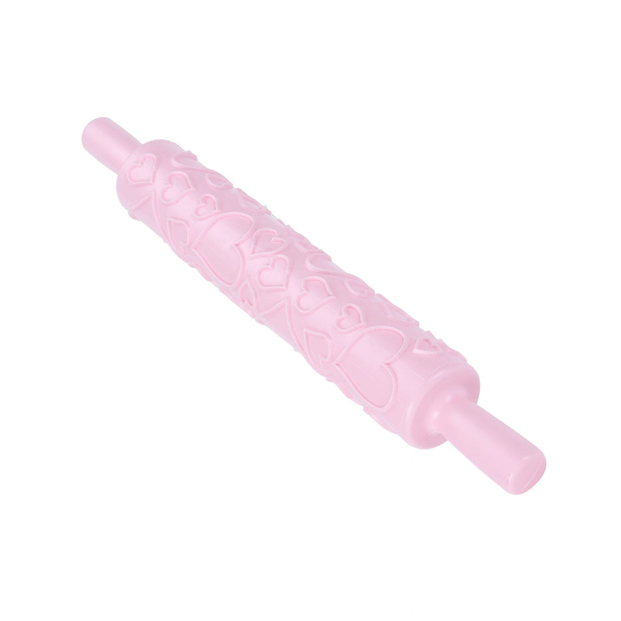 Fondant Rolling Pin Plastic Embossed Roller for Cookies Biscuits Pastry Cake Decoration(HeartShape )